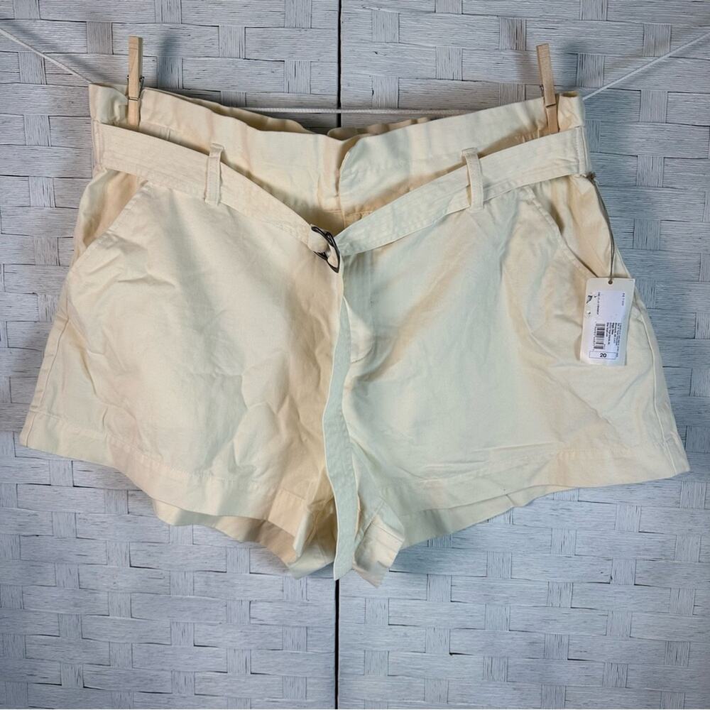 A New Day High Womens Shorts waist canvas front tie summer vacation Plus size